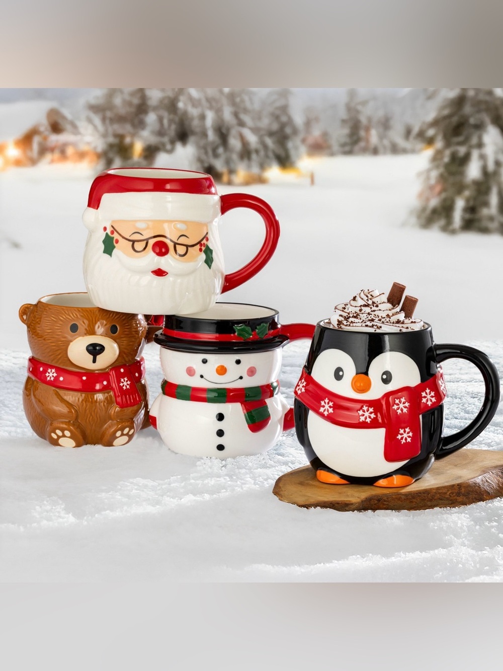 Signature Warehouse Holiday Mug  Set of 4